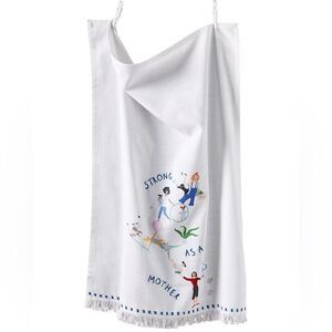 Anthropologie Strong as a Mother Graphic DishTowel New With Tag